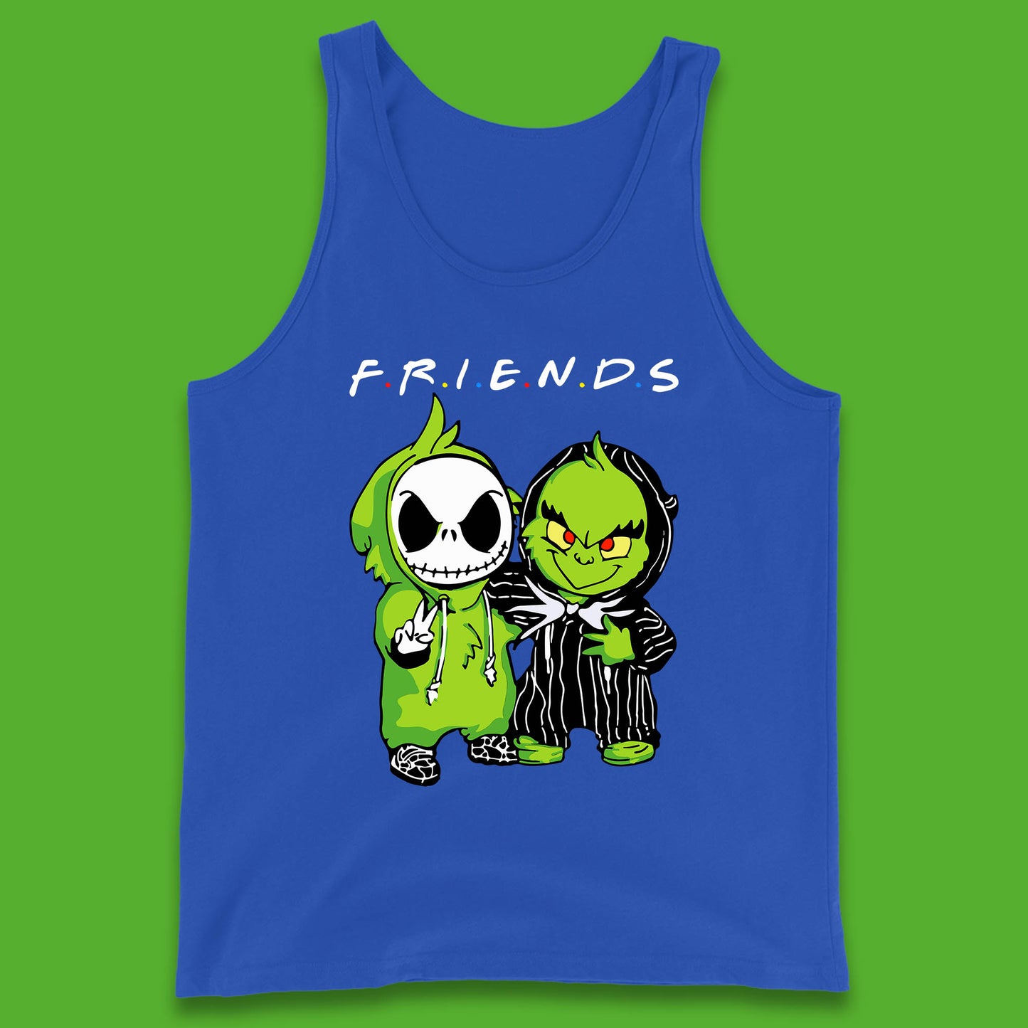 grinch and jack skellington tank top