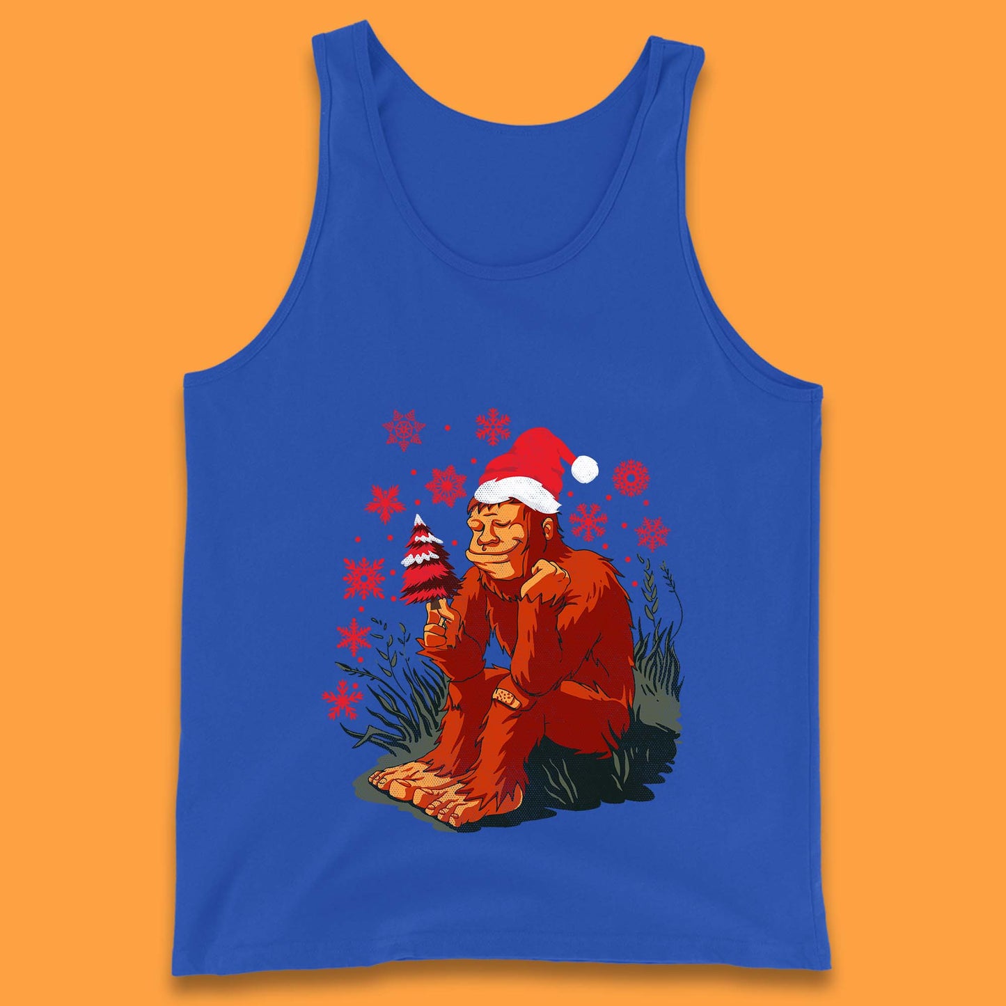 bigfoot christmas tank top