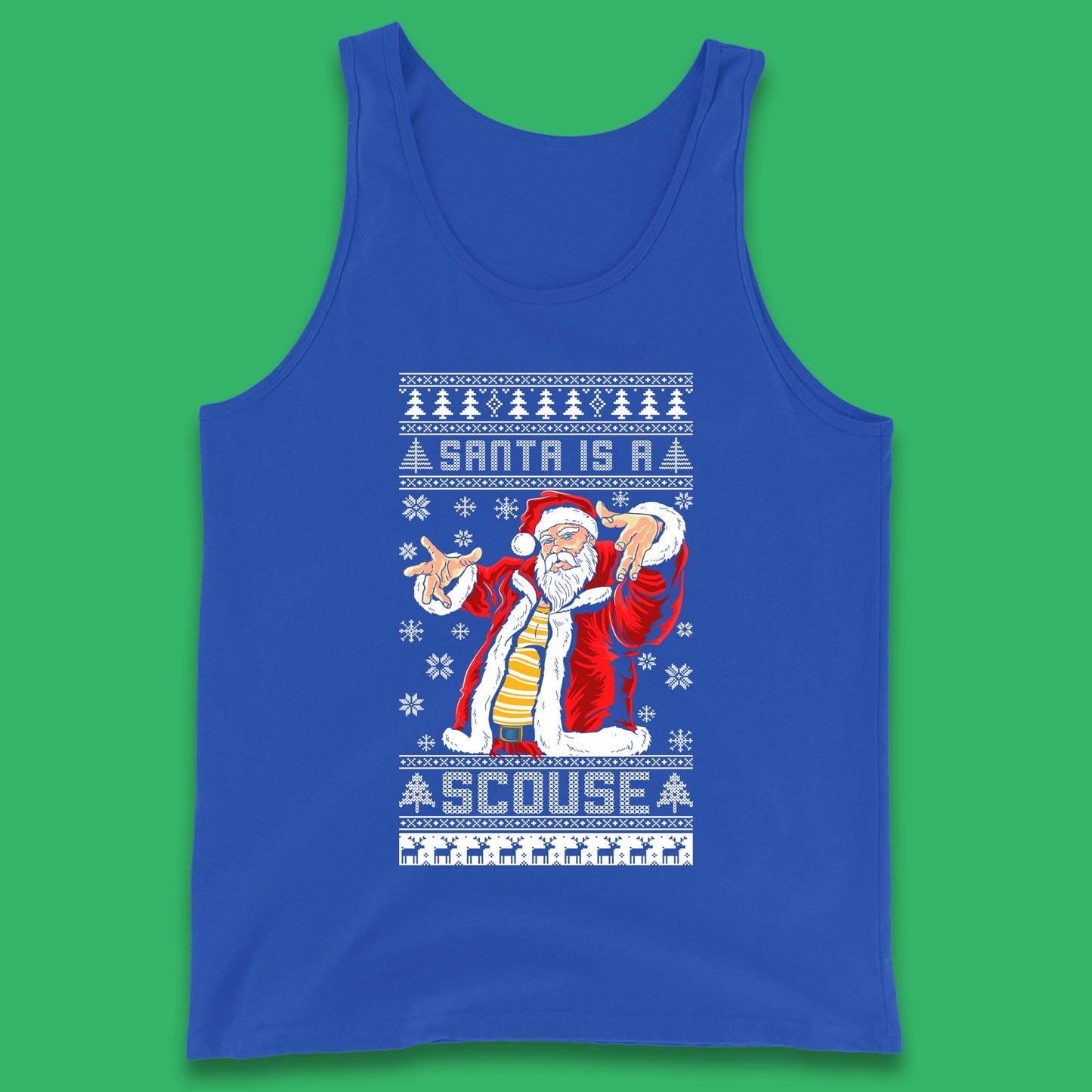 Santa Is A Scouse Christmas Tank Top