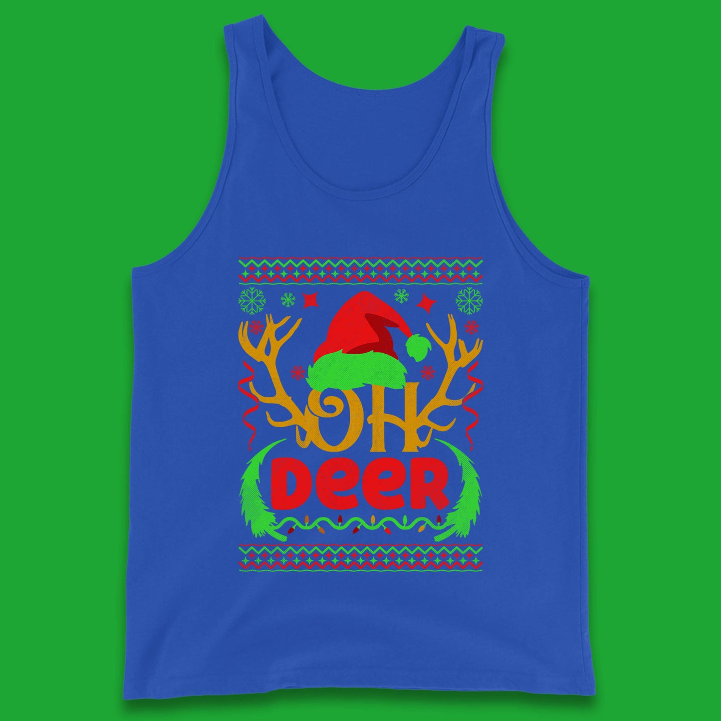 deer antlers christmas tank top