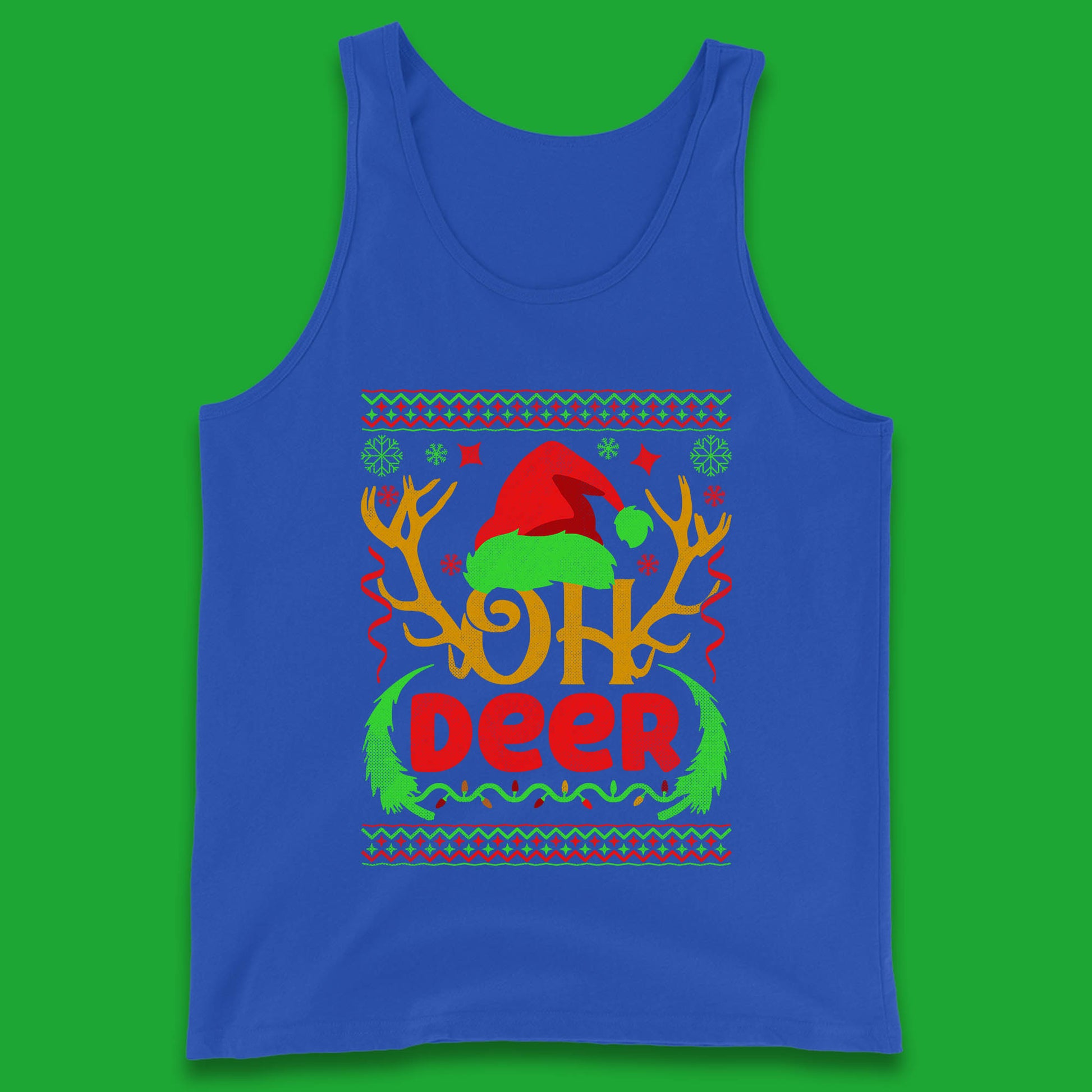 deer antlers christmas tank top
