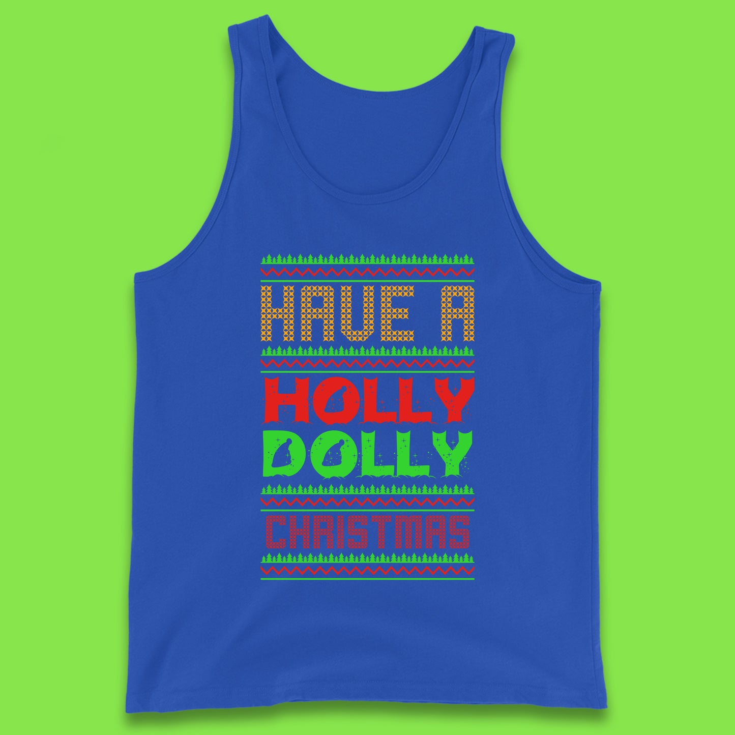 holly dolly christmas tank top