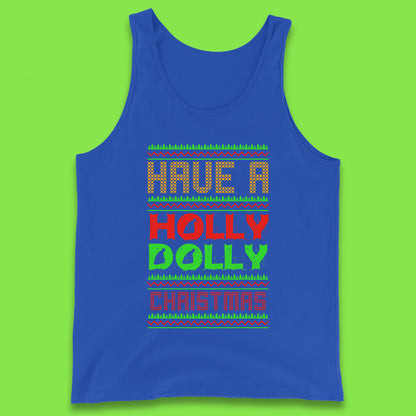 holly dolly christmas tank top