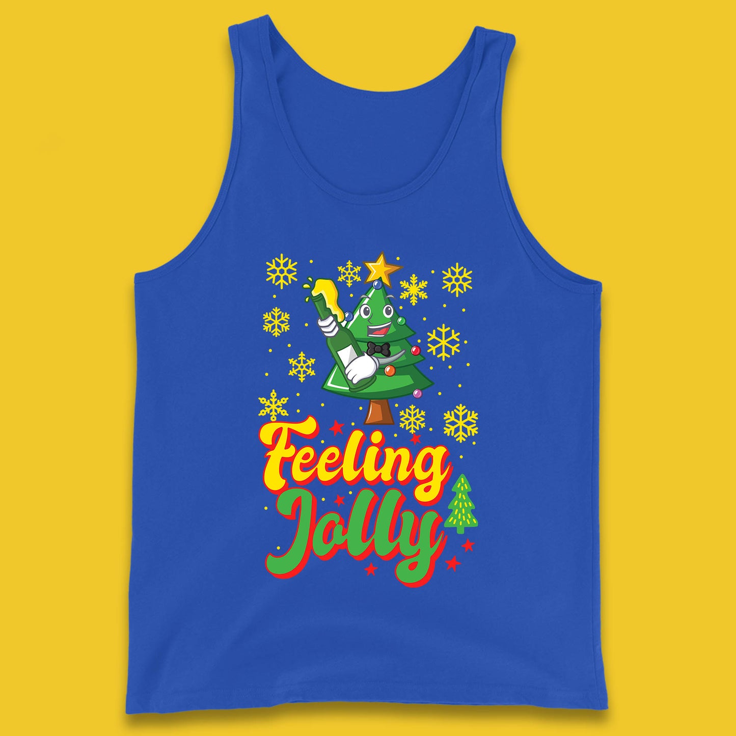 feeling jolly christmas beer tank top