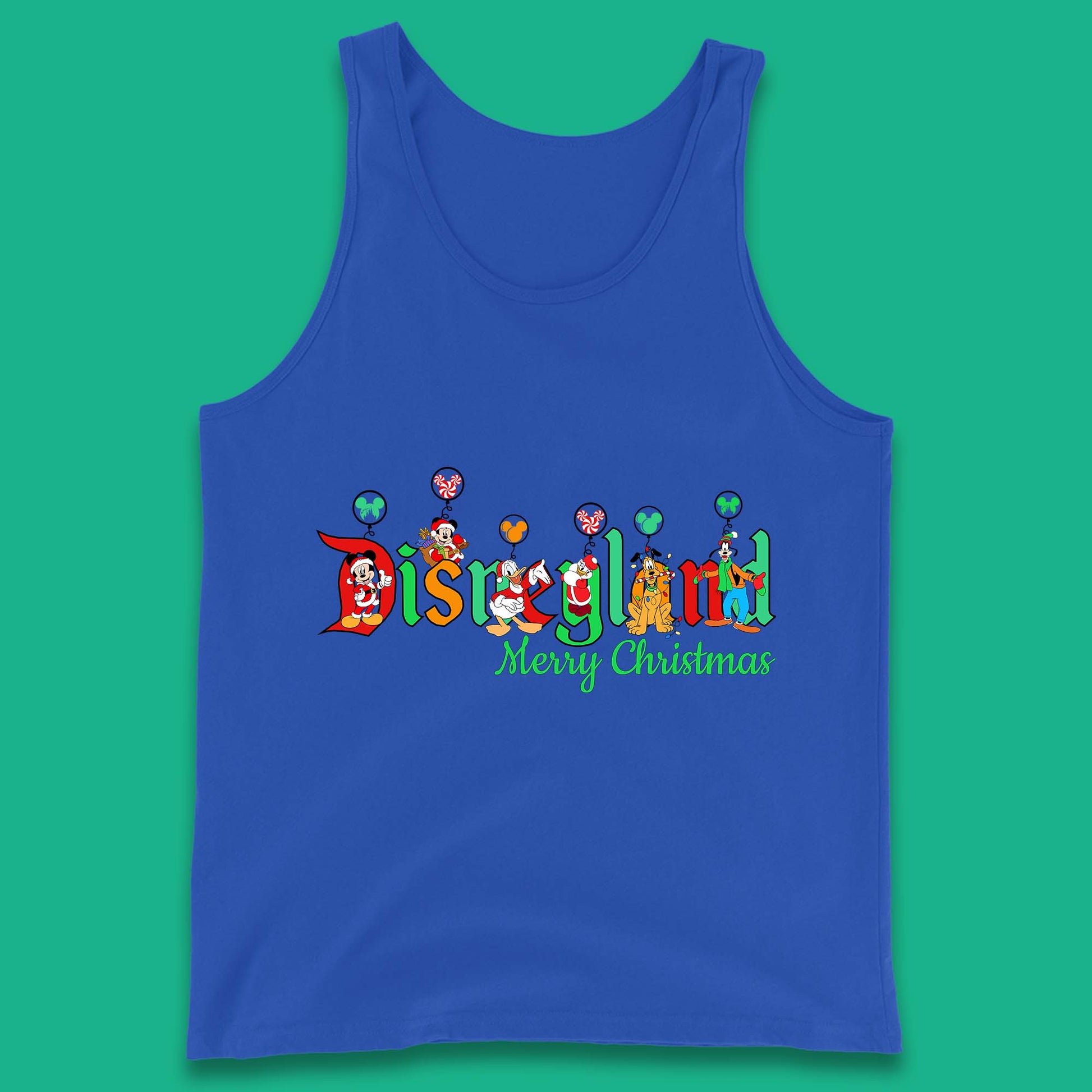 disneyland merry christmas tank top