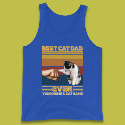 Personalised Best Cat Dad Ever Tank Top