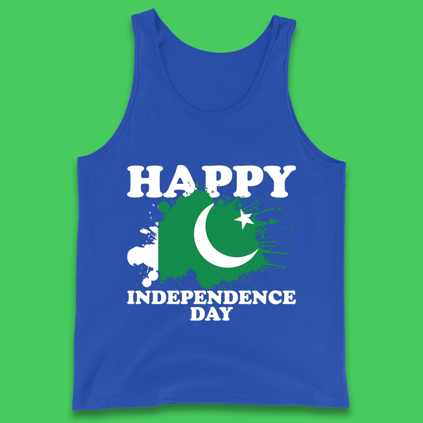 Happy Independence Day Pakistan 14th August Patriotic Pakistani Flag Tank Top