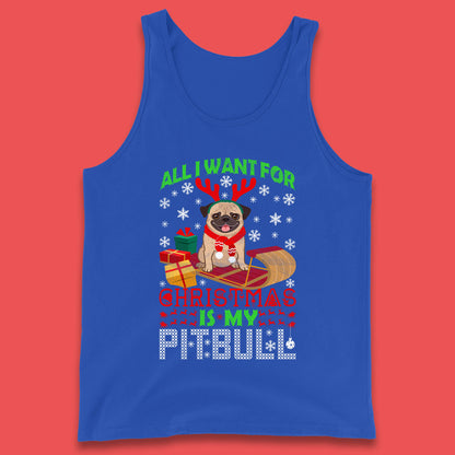 christmas pitbull tank top