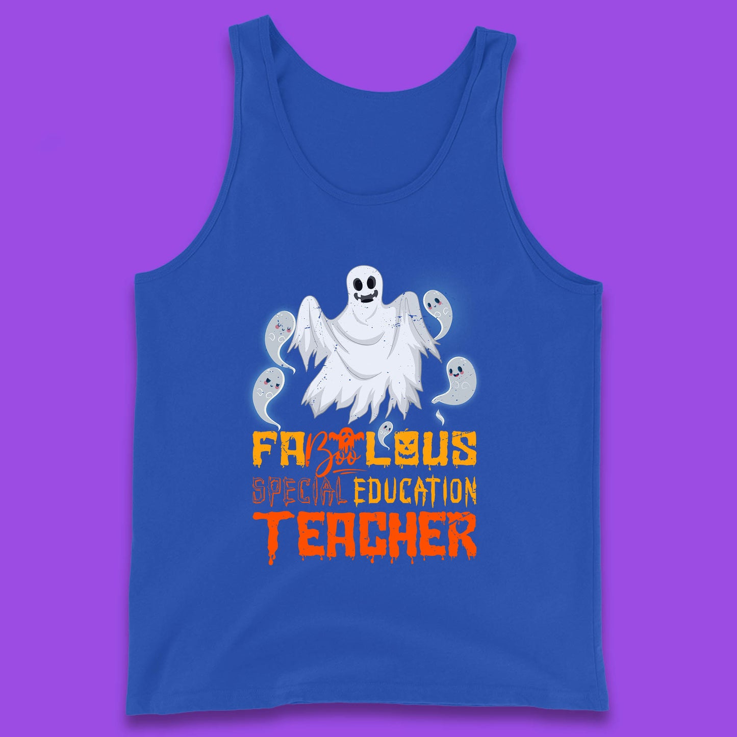 Fabolous Special Education Teacher Halloween Fabulous Spooky Ghost Teacher Tank Top