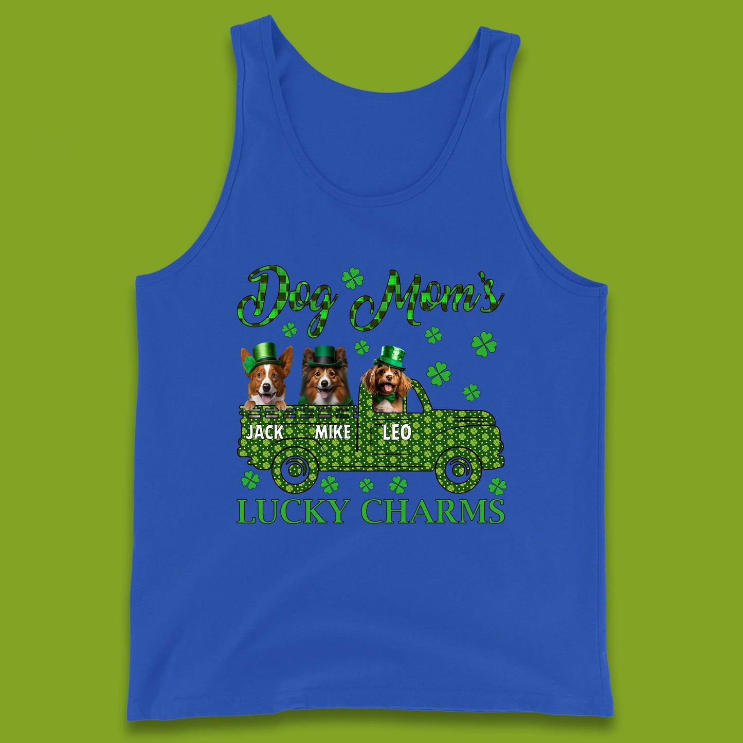 Personalised Dog Mom's Lucky Charms Tank Top