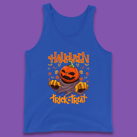 Halloween Trick Or Treat Pumpkin Character Halloween Scary Evil Pumpkin Tank Top