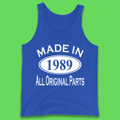 Made In 1989 All Original Parts Vintage Retro 34th Birthday Funny 34 Years Old Birthday Gift Tank Top