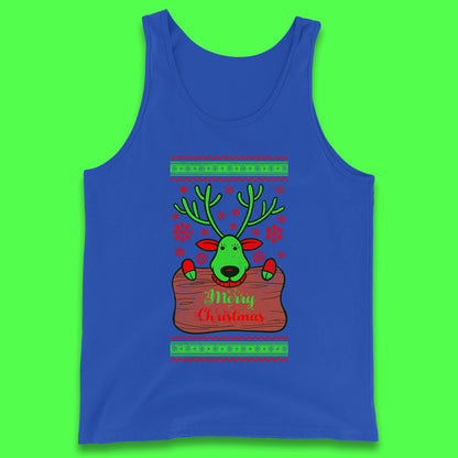 merry christmas reindeer tank top