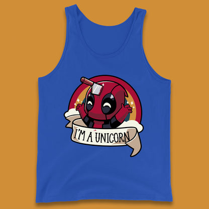 I'm A Unicorn Funny Deadpool Rainbow Colors Marvel Avengers Superhero Fictional Character Tank Top