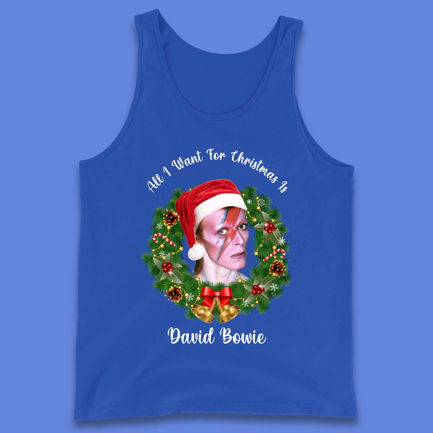 David Bowie Christmas Tank Top