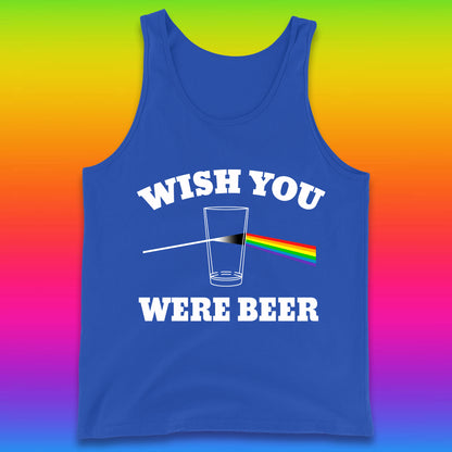 Wish You Were Beer Pink Floyd Beer Parody Song Funny Beer Alcohol Drinking Lovers Tank Top