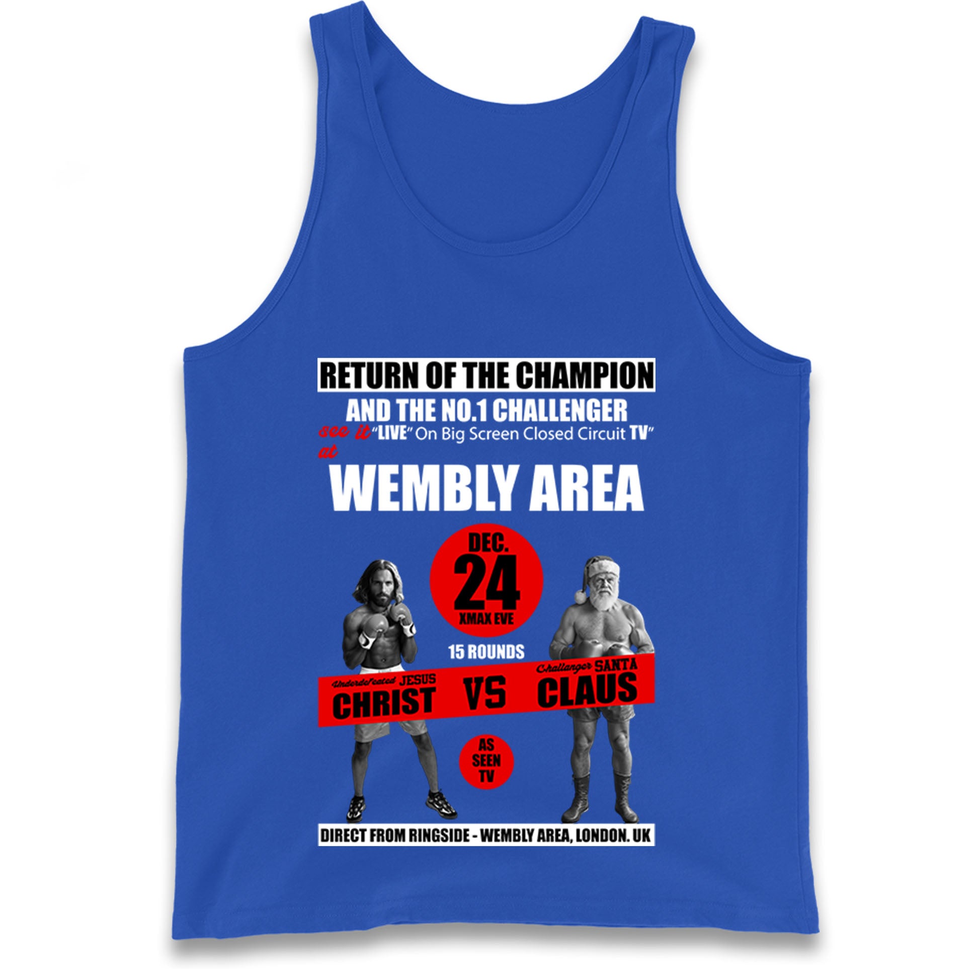 Jesus Christ Vs Santa Claus Tank Top