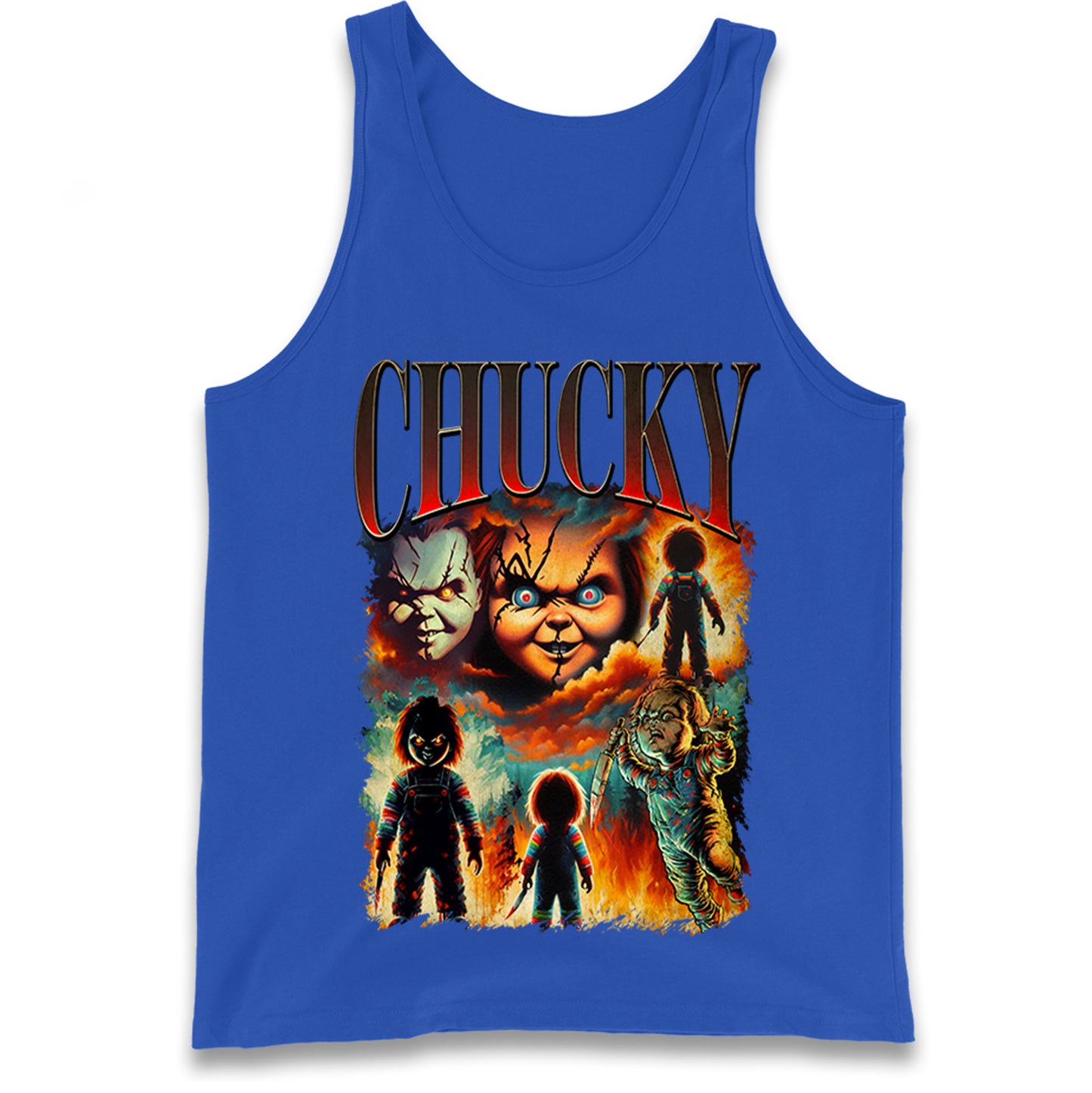 Chucky Doll Halloween Bootleg Tank Top