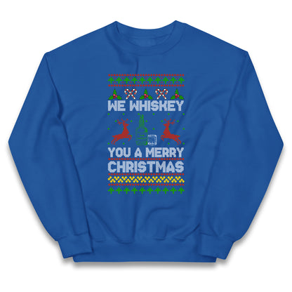 whisky Christmas Kids Jumper