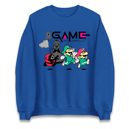 squid game super mario sweatshirt