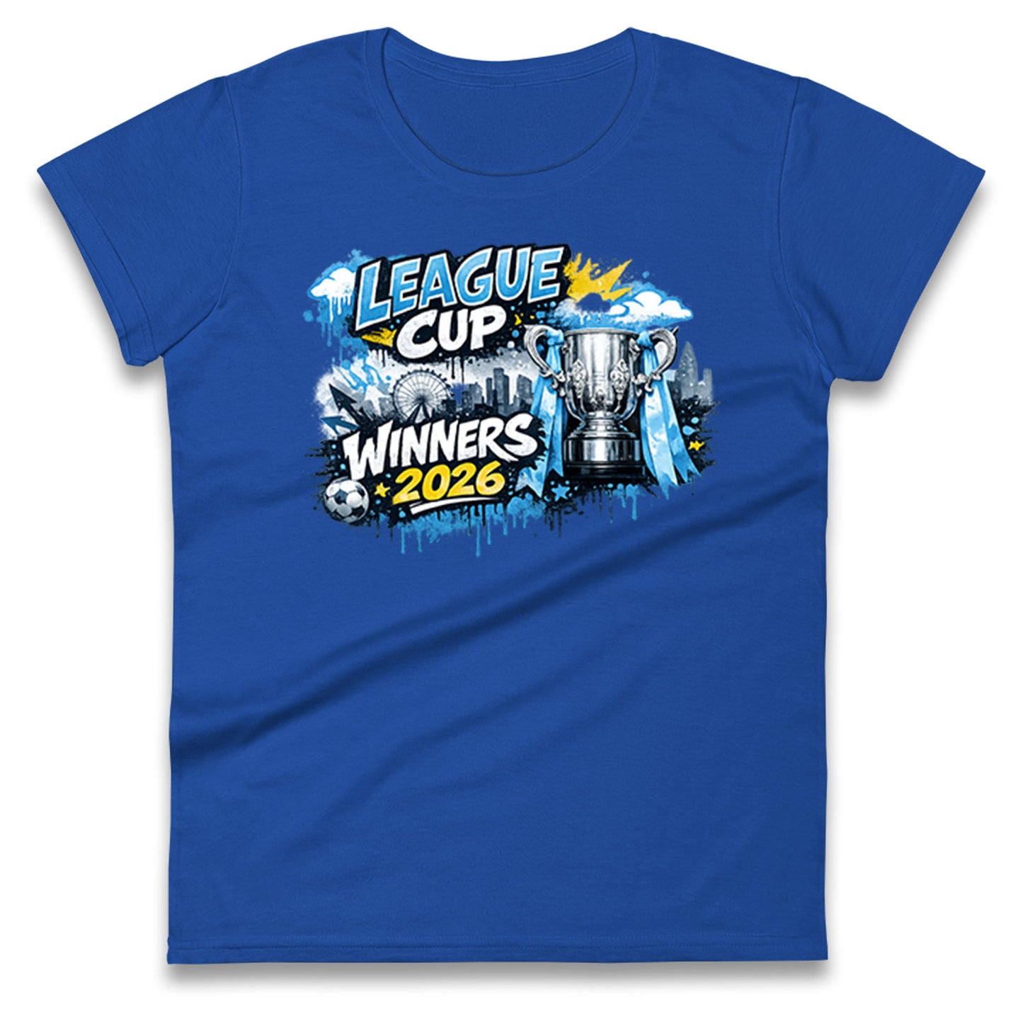 Man City League Cup Winners 2026 Ladies T Shirt