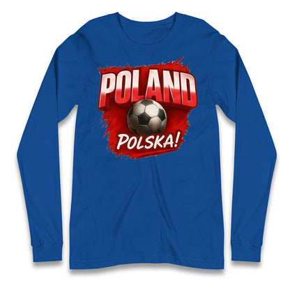 Poland Retro World Cup Longsleeve T Shirt