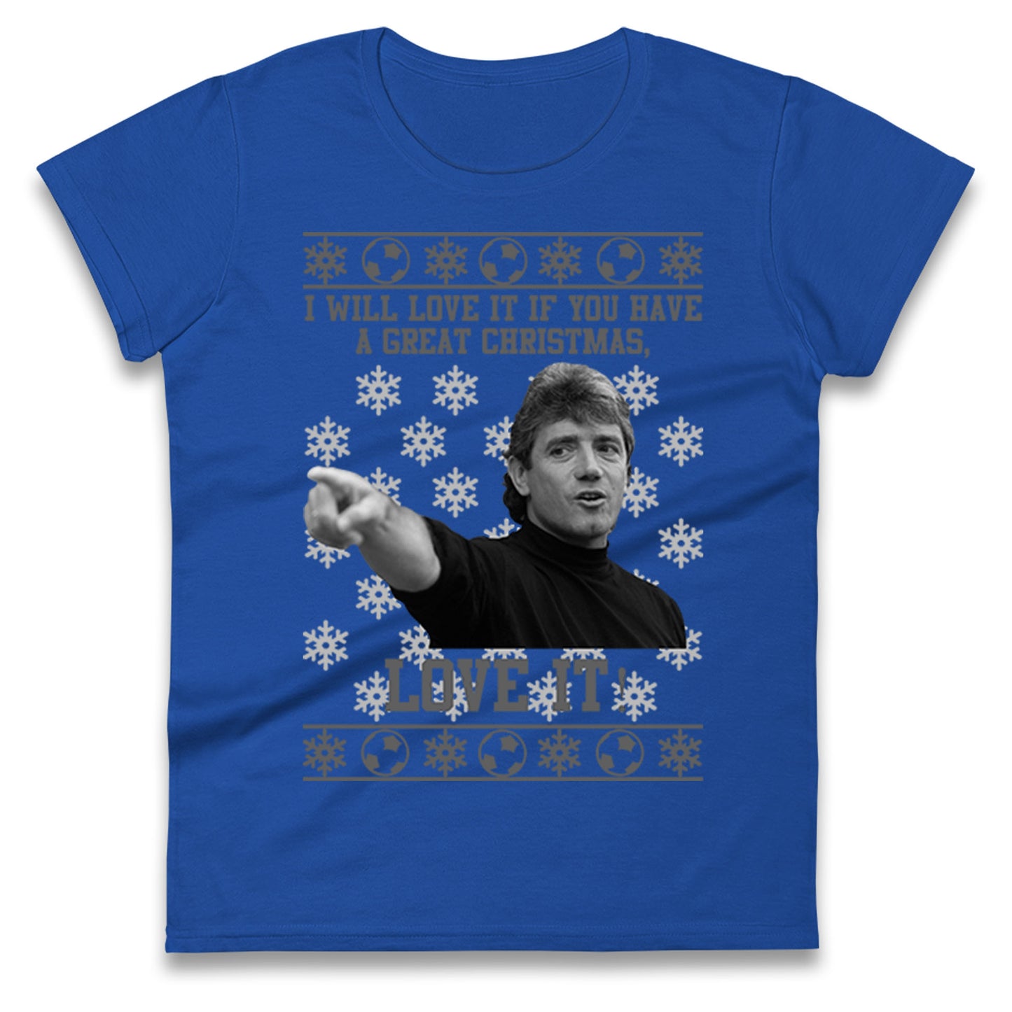 Kevin Keegan Christmas Womens t shirt