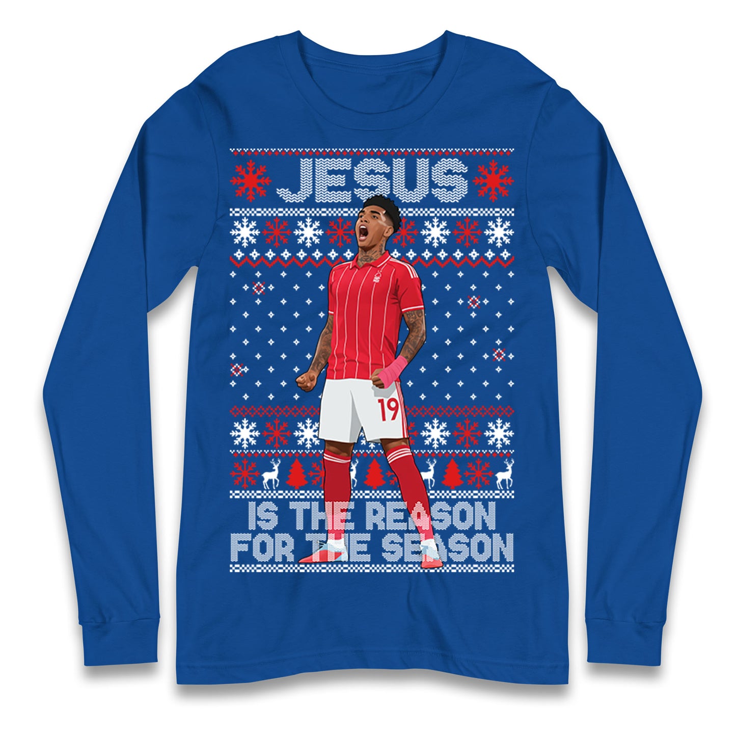 Nottm Forest FC Christmas Longsleeve T Shirt