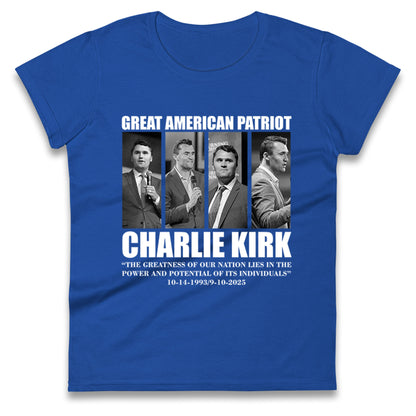 Charlie Kirk Ladies T Shirt 