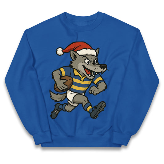 Warrington Wolves Christmas Kids Jumper 