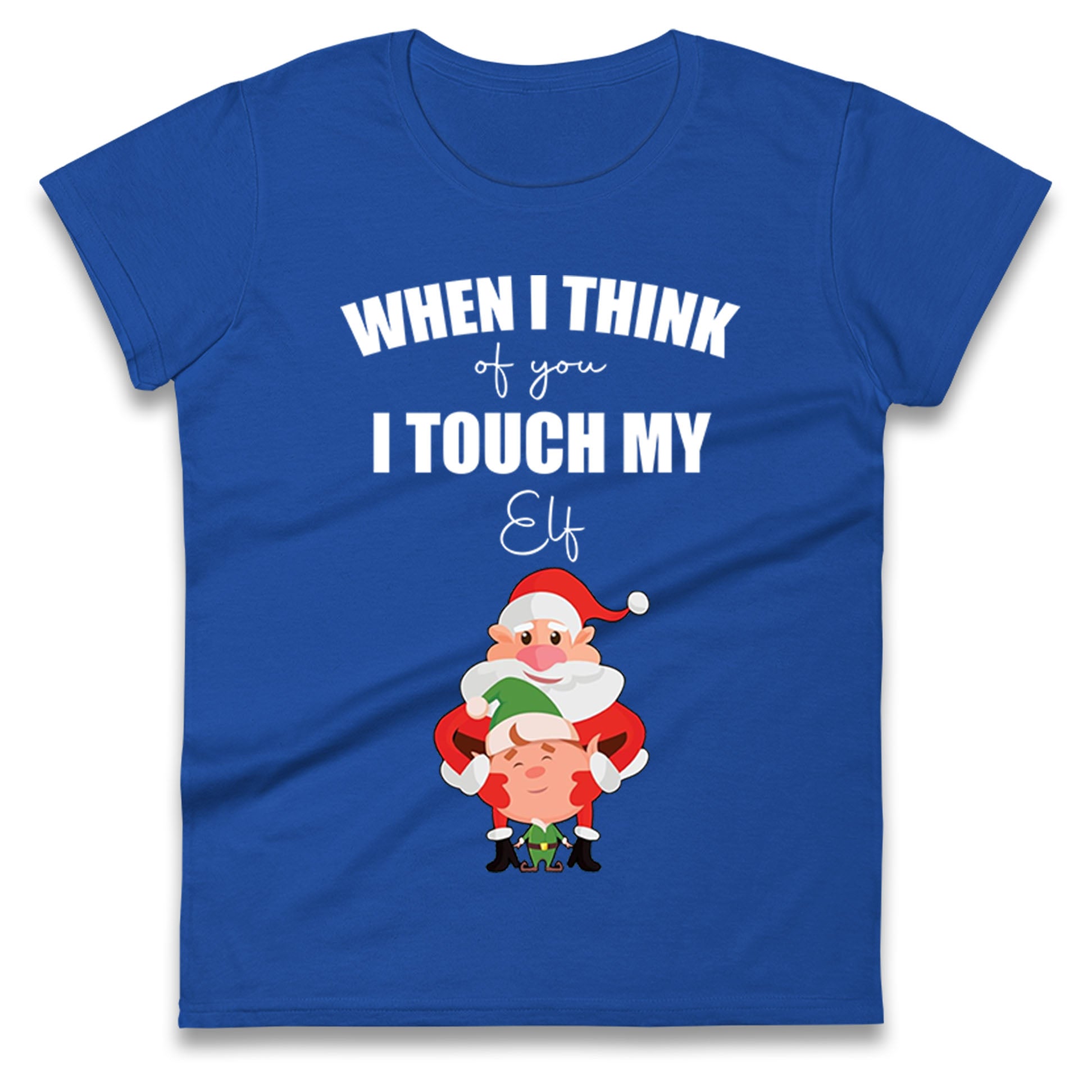Santa Elf Christmas Ladies T Shirt