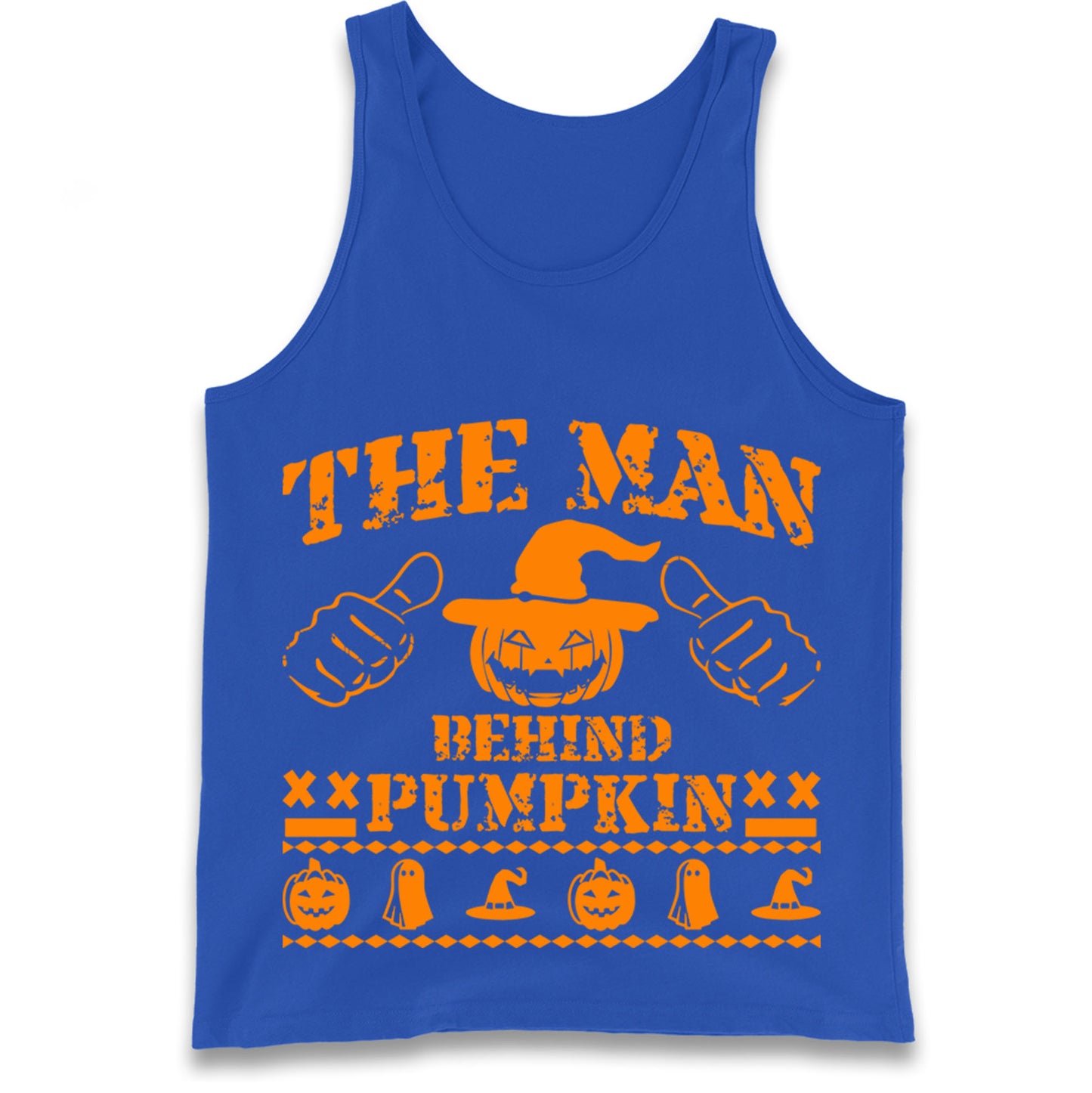 The Man Behind Pumpkin Halloween Tank Top