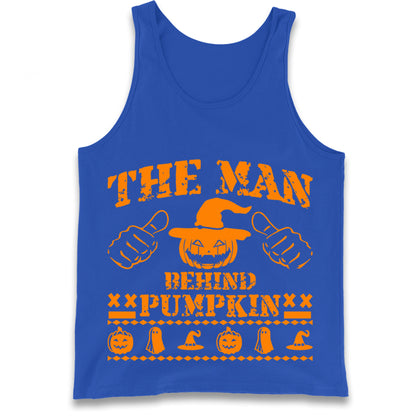 The Man Behind Pumpkin Halloween Tank Top