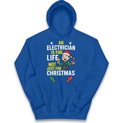 Electrician Christmas Kids Hoodie