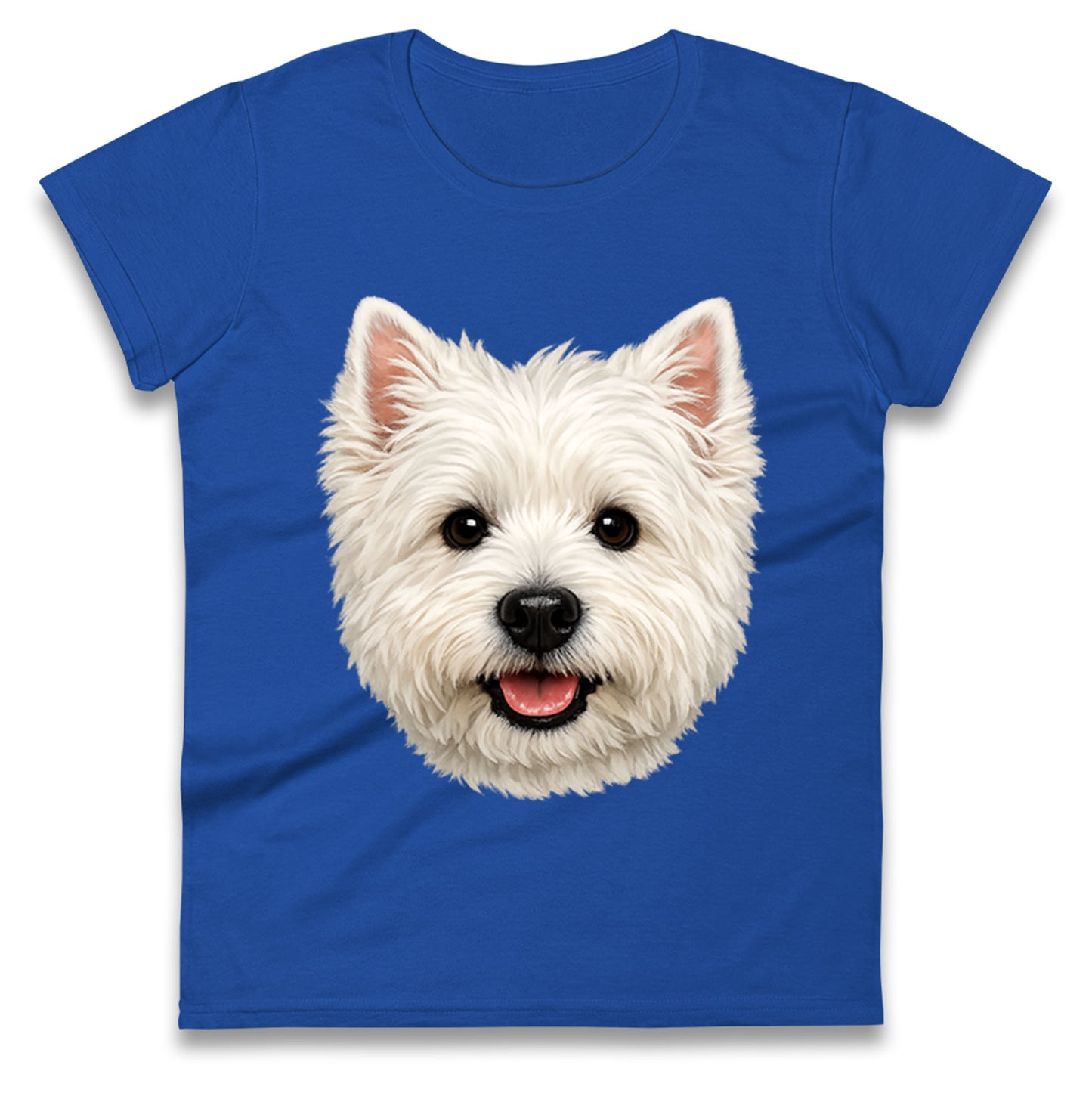 West Highland White Terrier Dog Face Ladies T Shirt