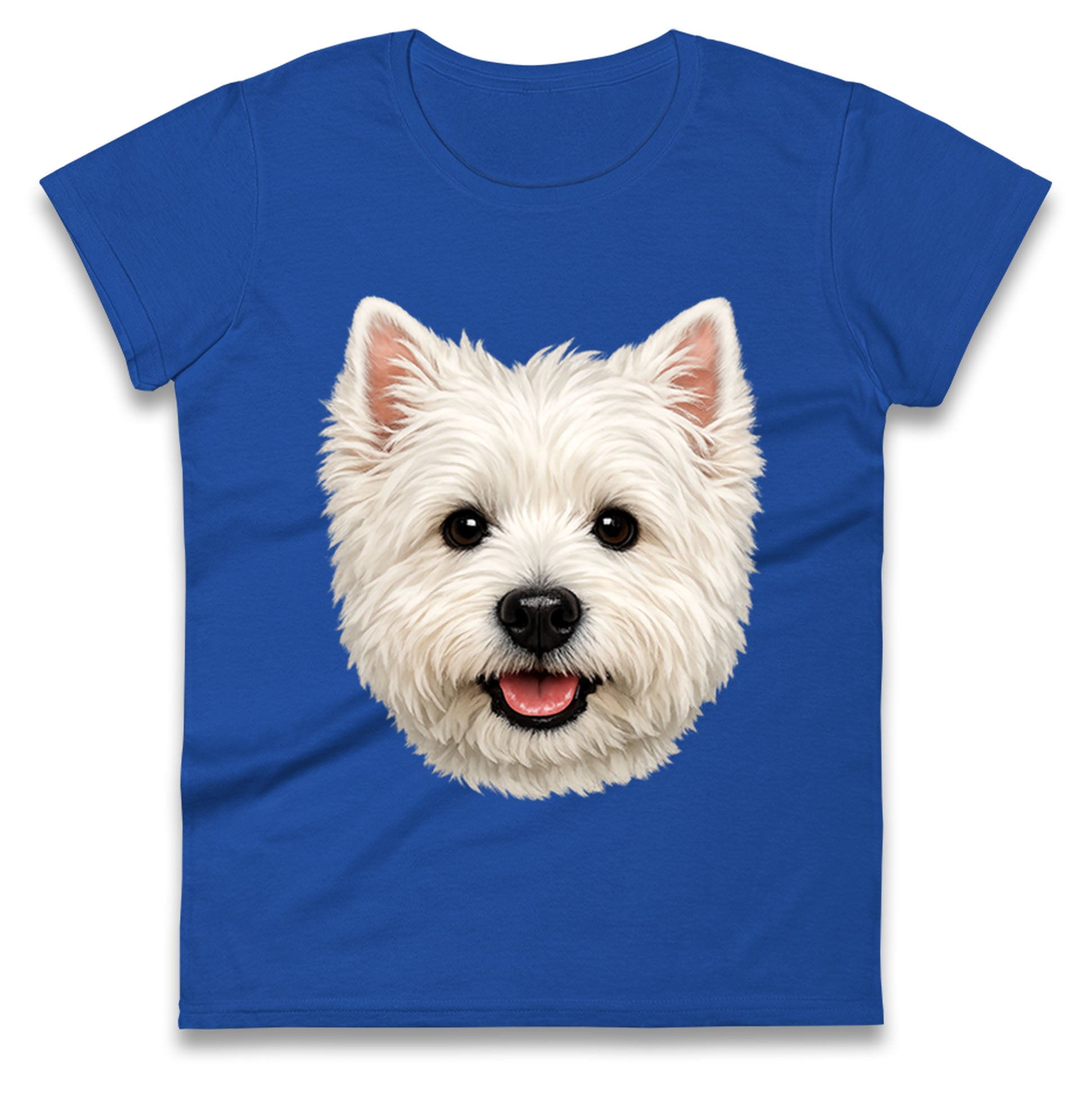 West Highland White Terrier Dog Face Ladies T Shirt