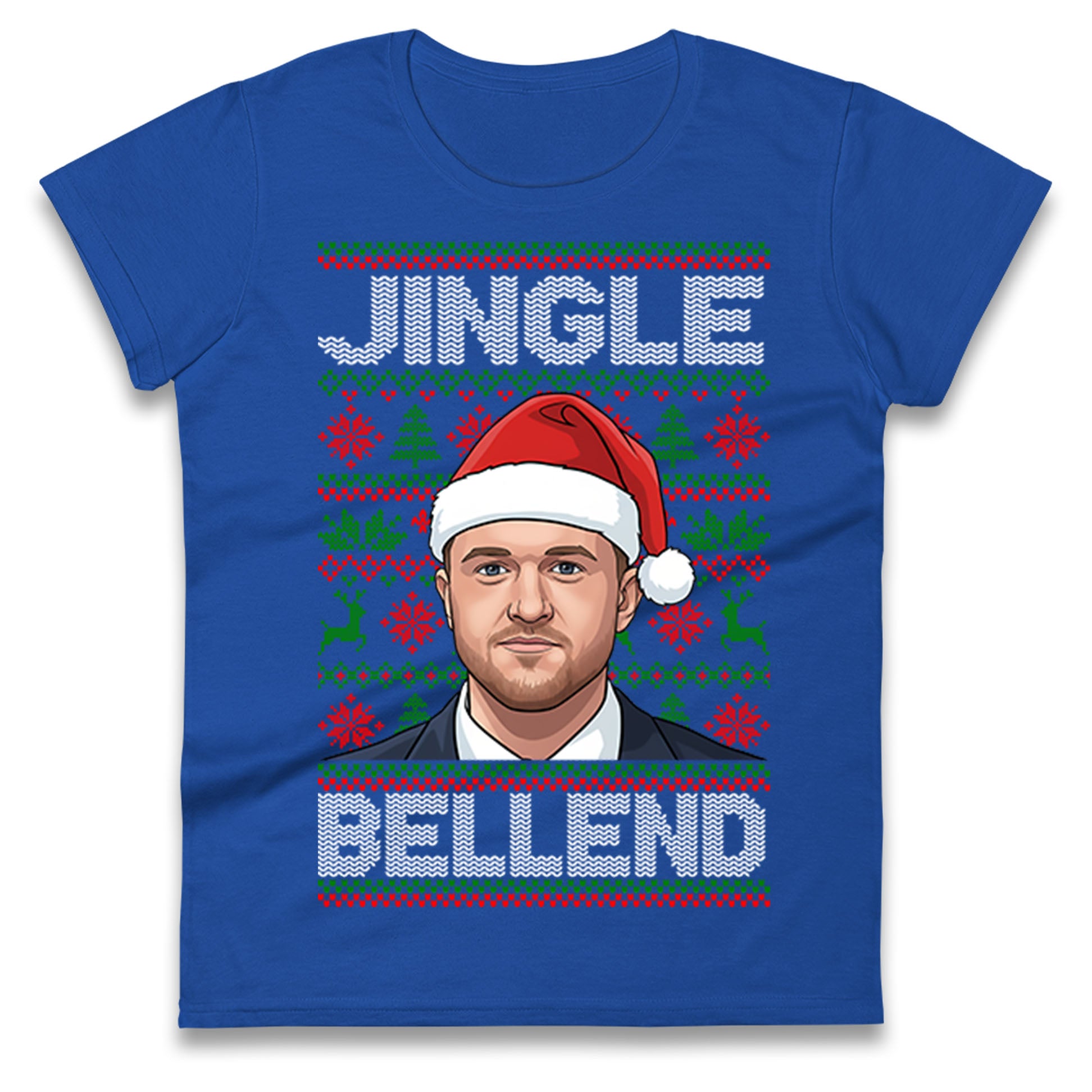 Tommy Robinson Jingle Bell End Christmas Ladies Shirt

