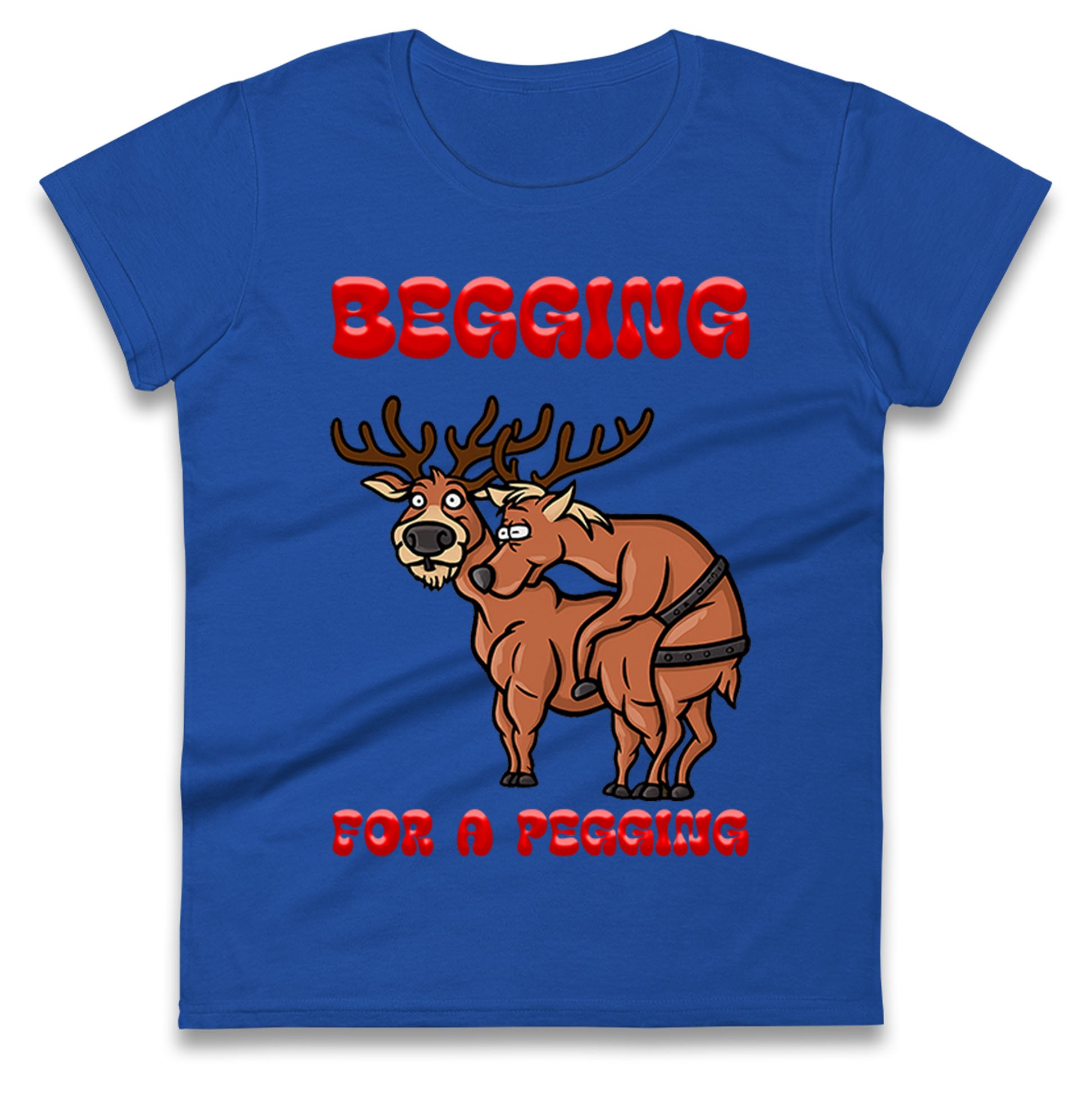 Deer Christmas Ladies T Shirt