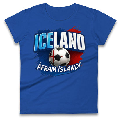 Iceland Retro World Cup Ladies T Shirt