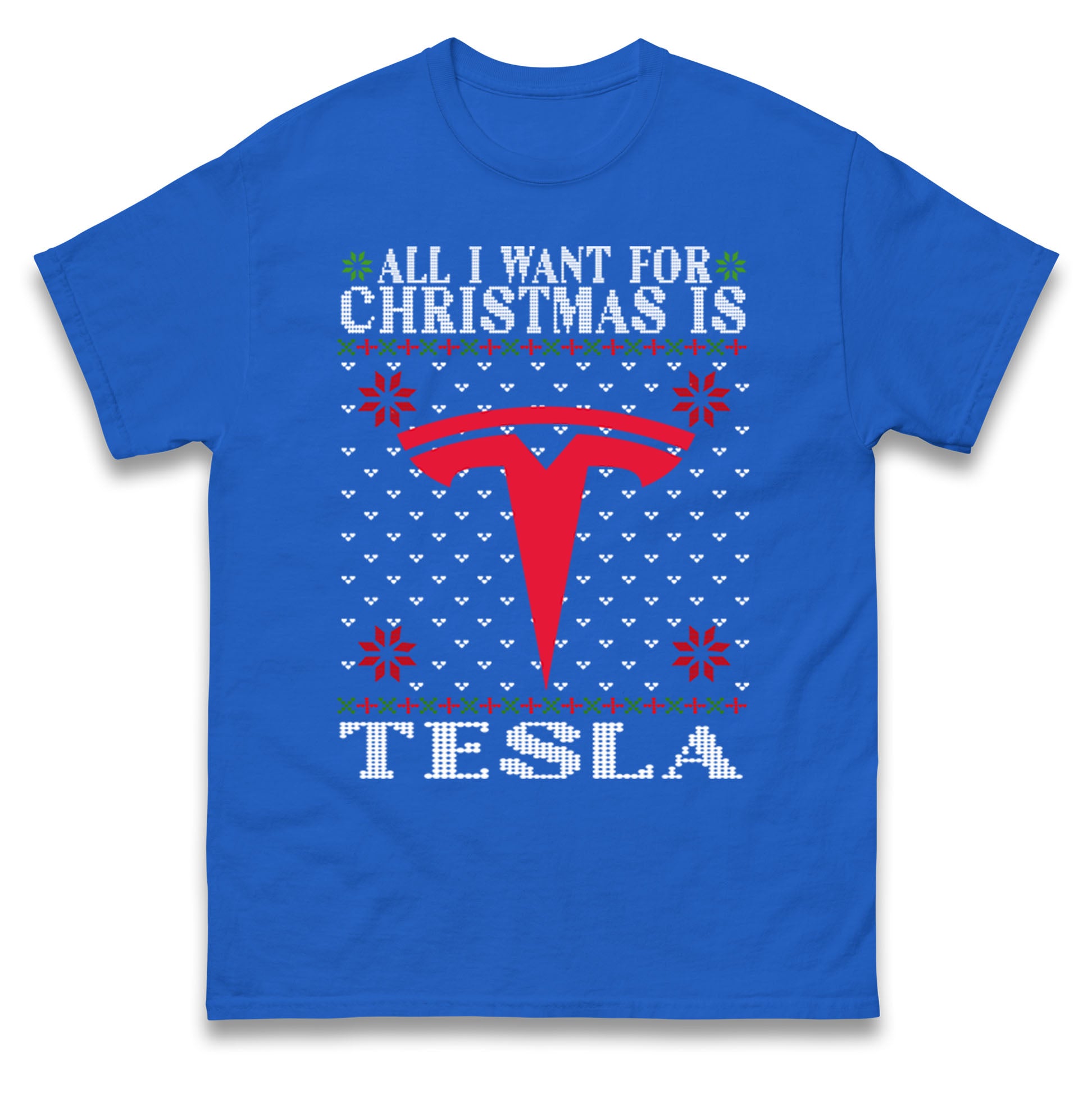 tesla christmas t shirt