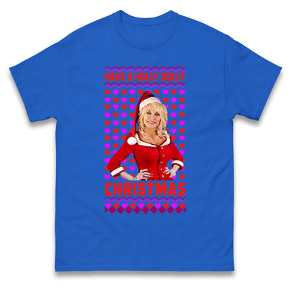 Merry Christmas Dolly Parton Mens Tee Top