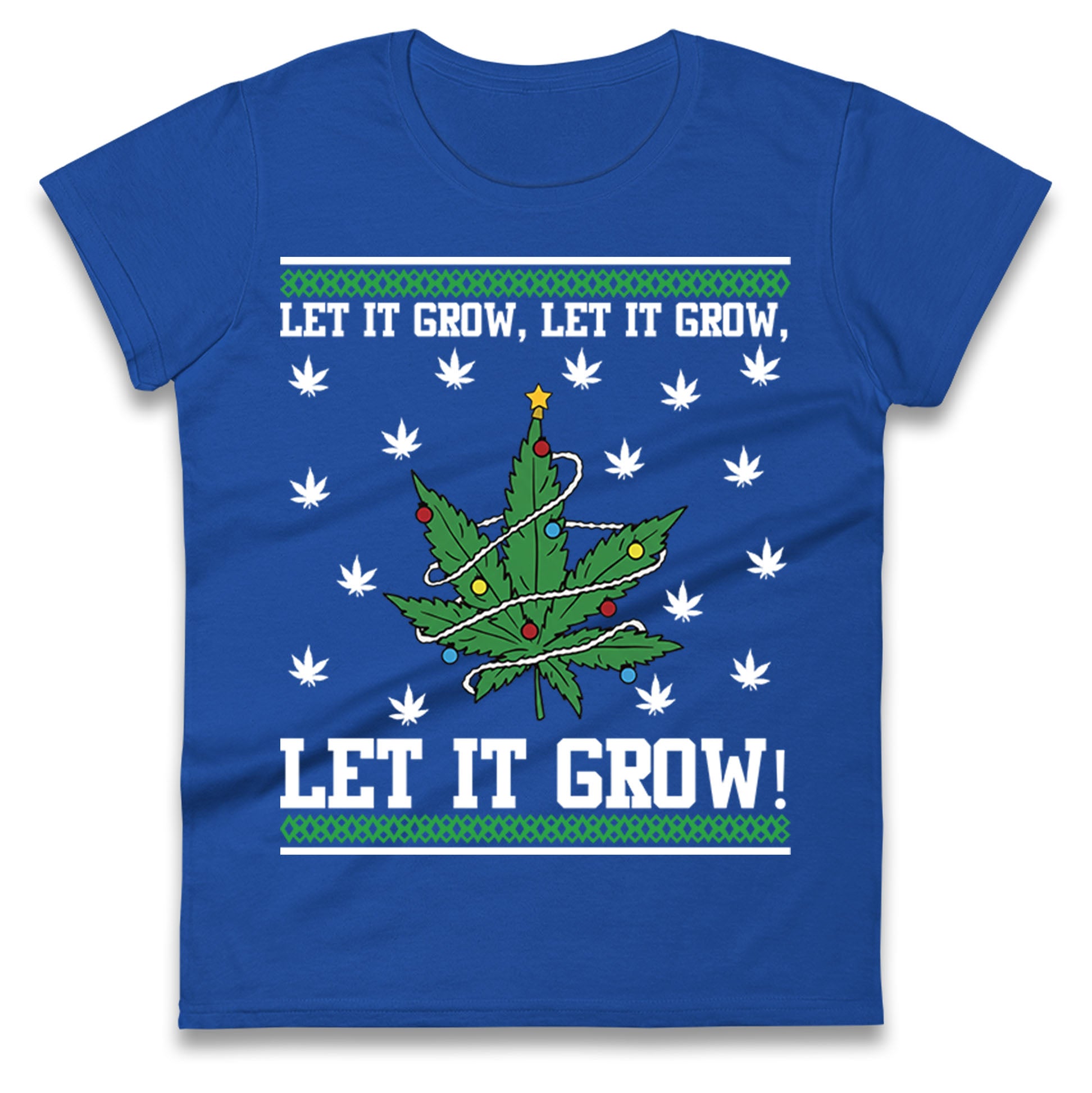 Cannabis Christmas Ladies T Shirt