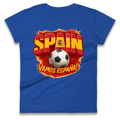 Spain Retro World Cup Ladies T Shirt
