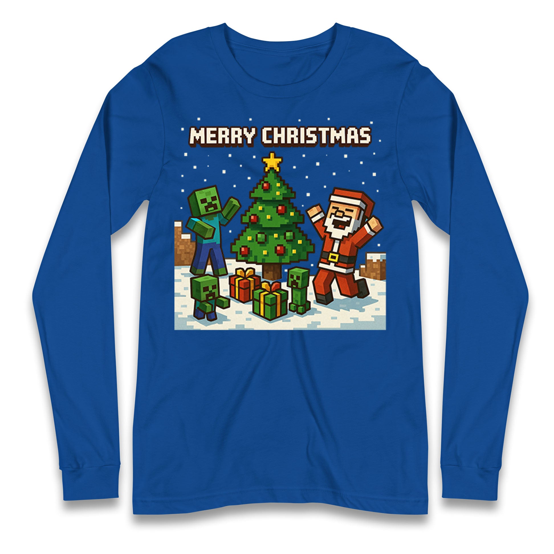 Minecraft Christmas Longsleeve T Shirt