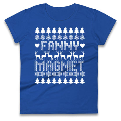 Fanny Magnet Christmas Ladies T Shirt 
