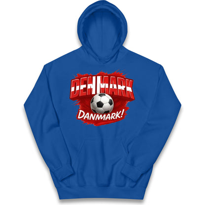 Denmark Retro World Cup Kids Hoodie