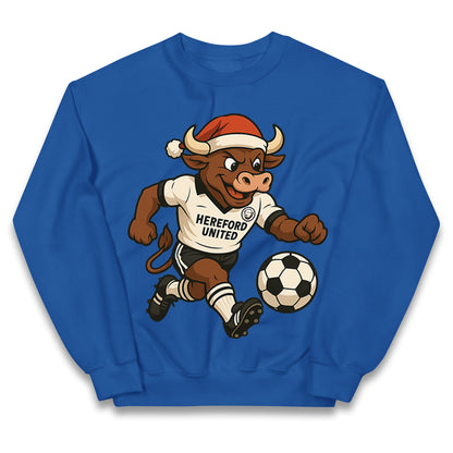 Retro Hereford Christmas Kids Jumper