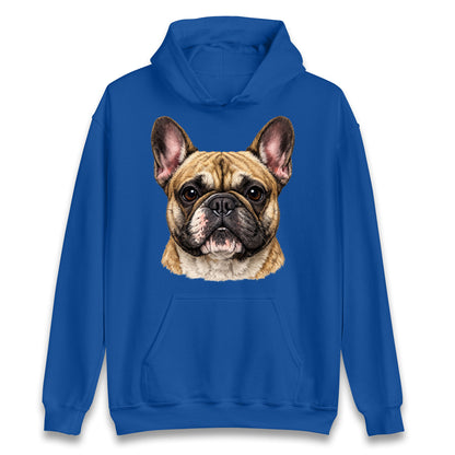 French Bulldog Face Hoodie