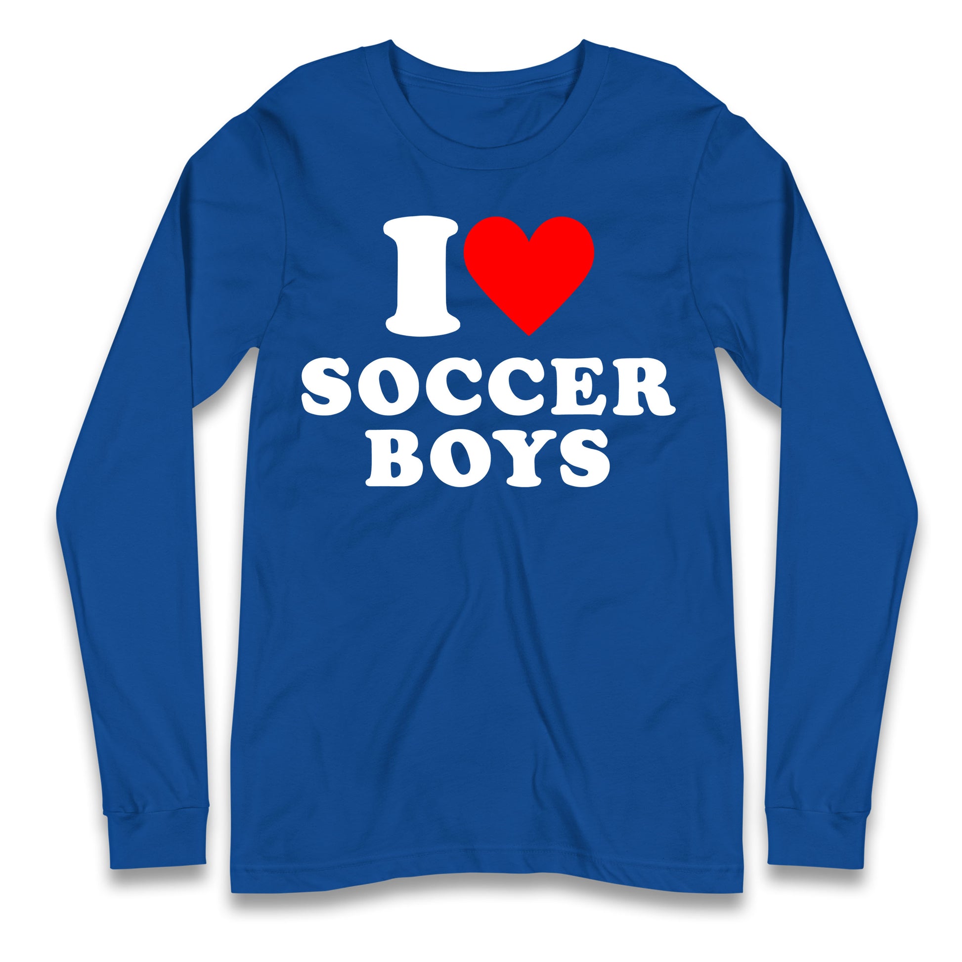 I Love Soccer Boys Longsleeve T Shirt