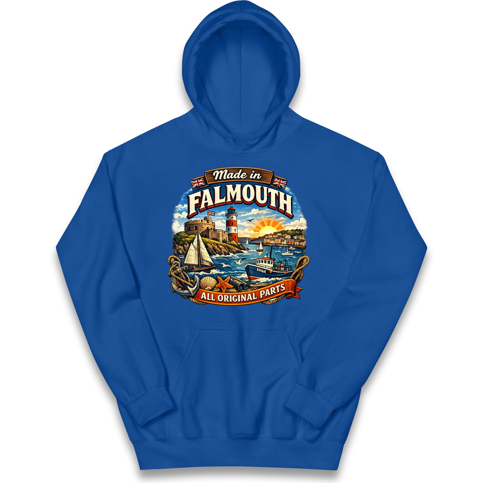 Made In Falmouth All Original Parts Kids Hoodie